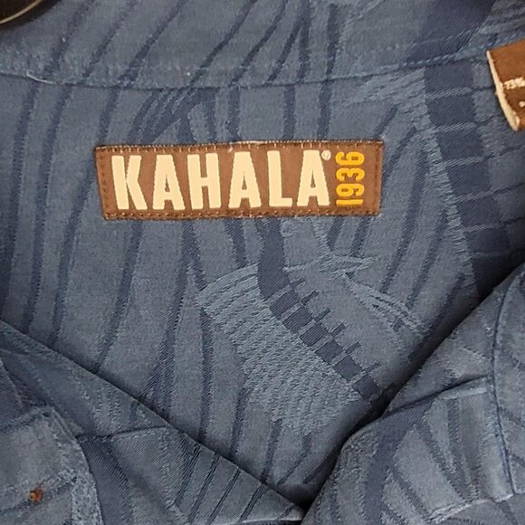 Kahala 1936 men’s size XL blue marlin print button up shirt - Picture 2 of 6